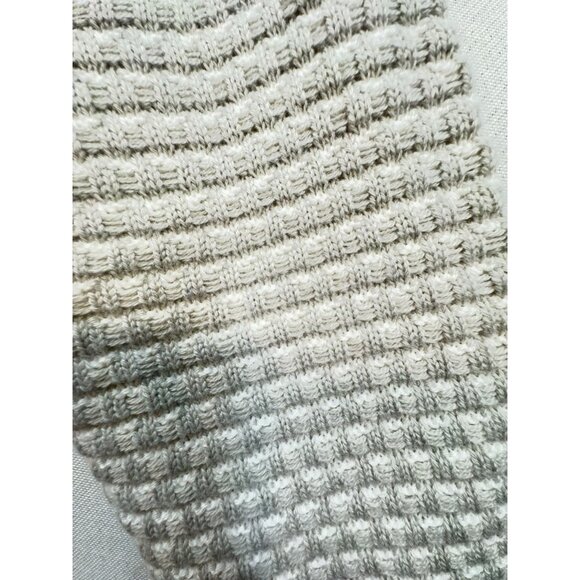 J.Crew Womens Knit Turtleneck Sweater Medium Gray White Textured - Picture 3 of 10